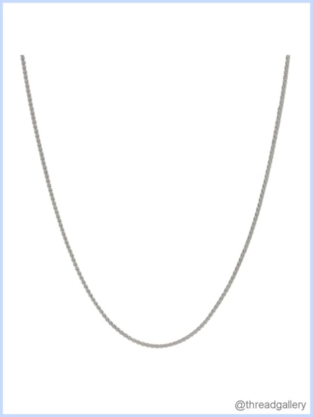 18K Gold Plated Palm Link Chain Necklace - 2MM 20 Inch